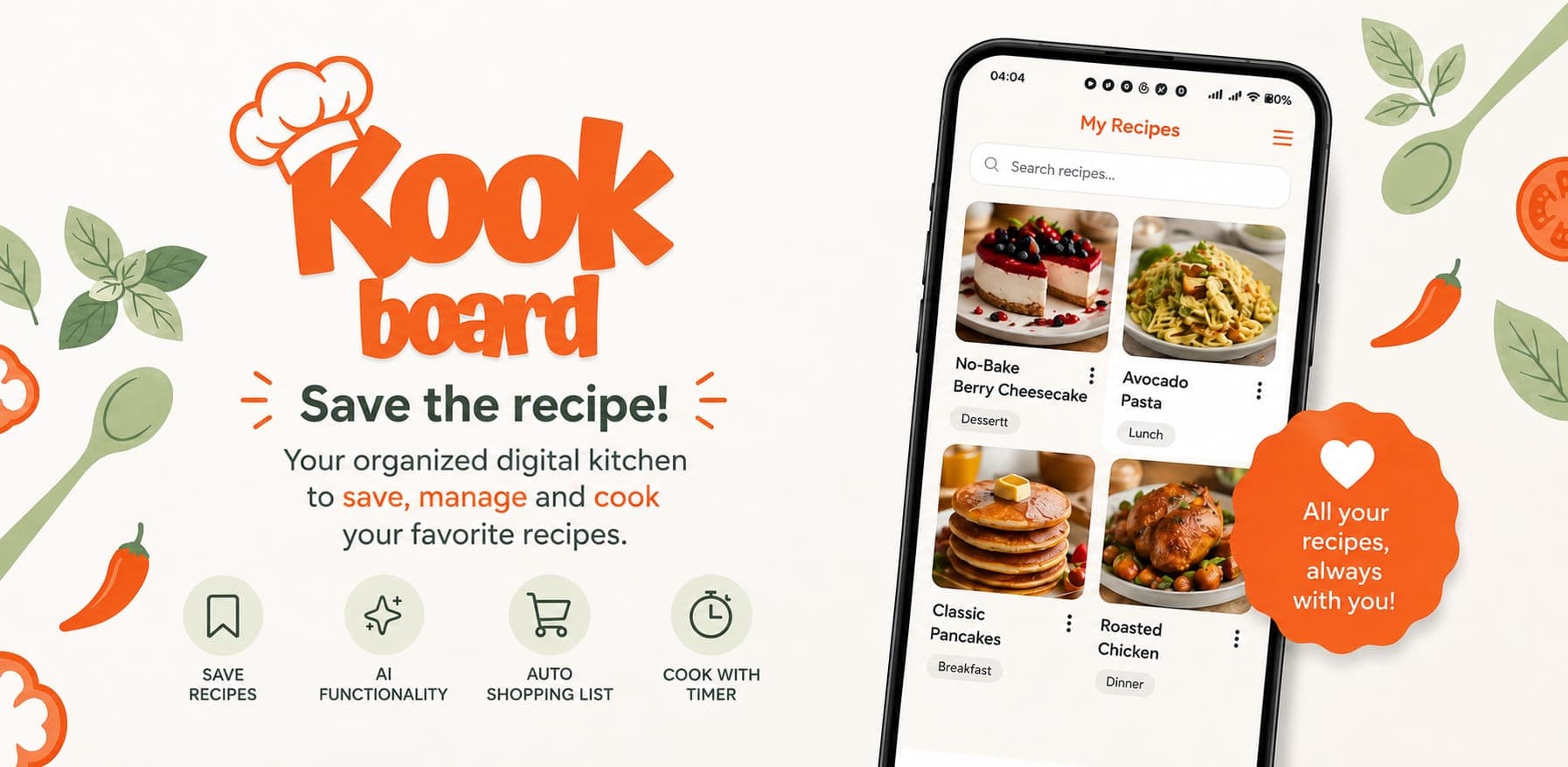 Kookboard — save, manage, and cook your favorite recipes